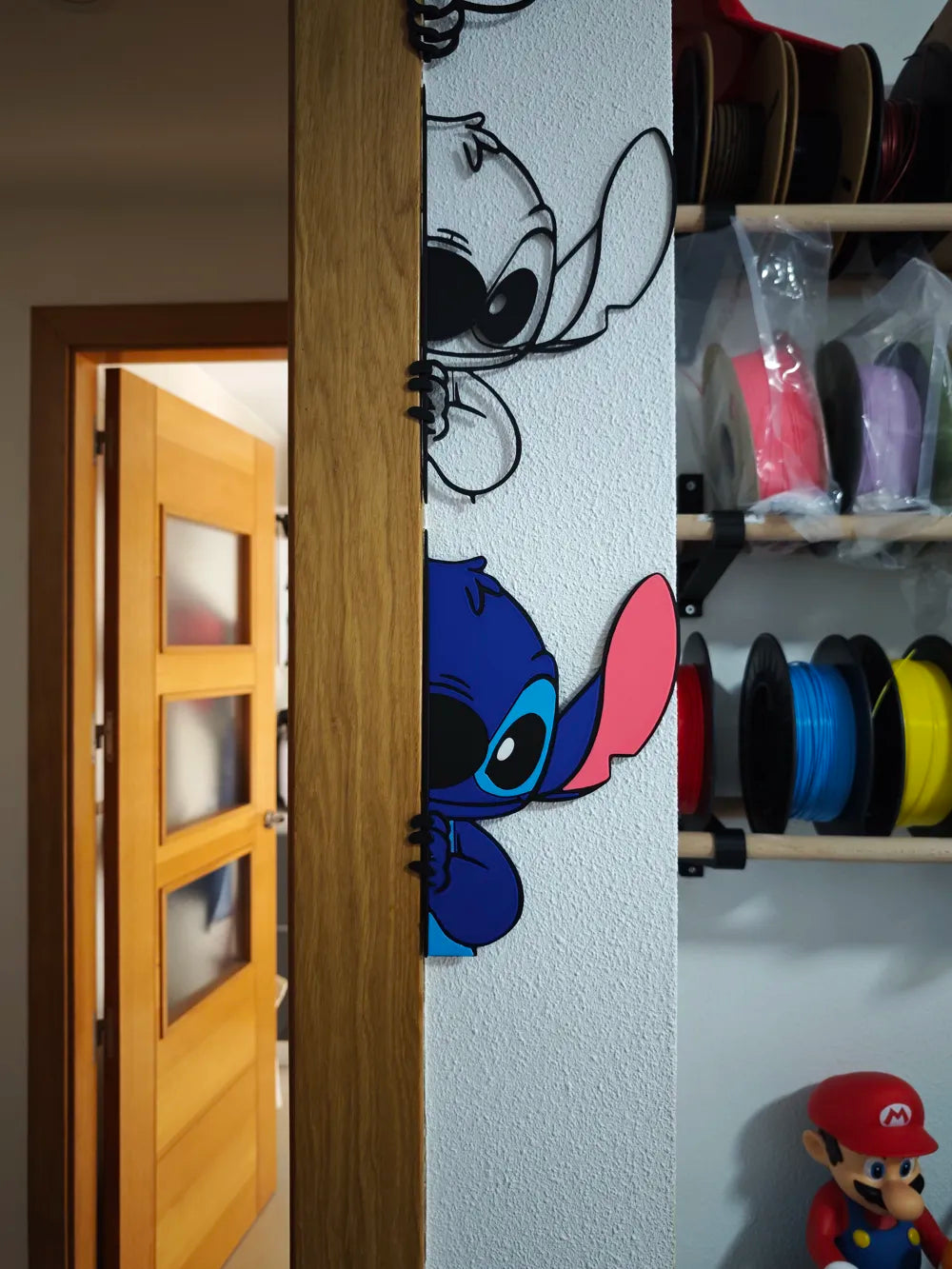Stitch Wall Art Large angle – 3D Printed Disney Stitch Room Decor by FOFUS Kerala