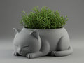 Cute cat sleeping planter