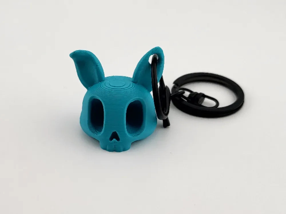 Bunny Skull Keychain – Kawaii Dark Charm