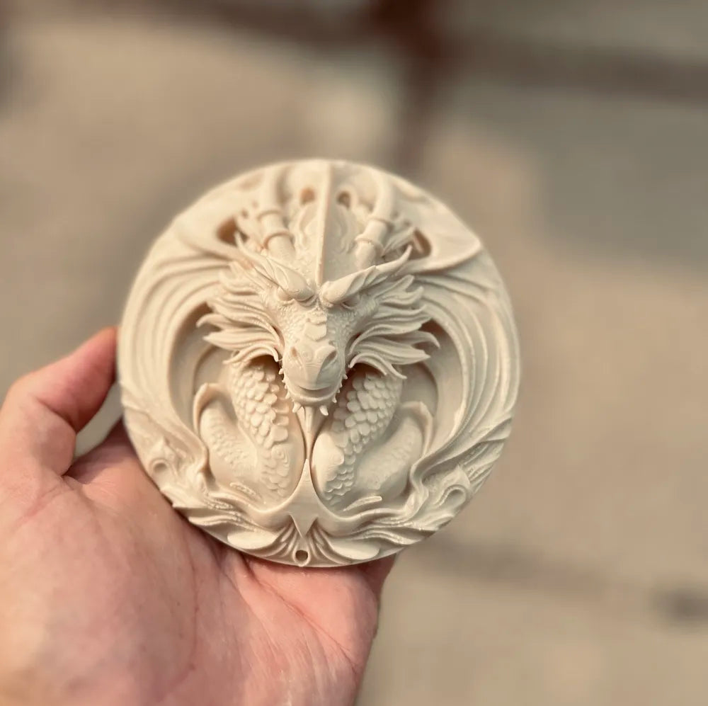 Chinese Dragon Wall Art – 3D Printed Relief Wall Sculpture