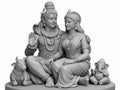 Shiv Parvati with Ganesha & Nandi