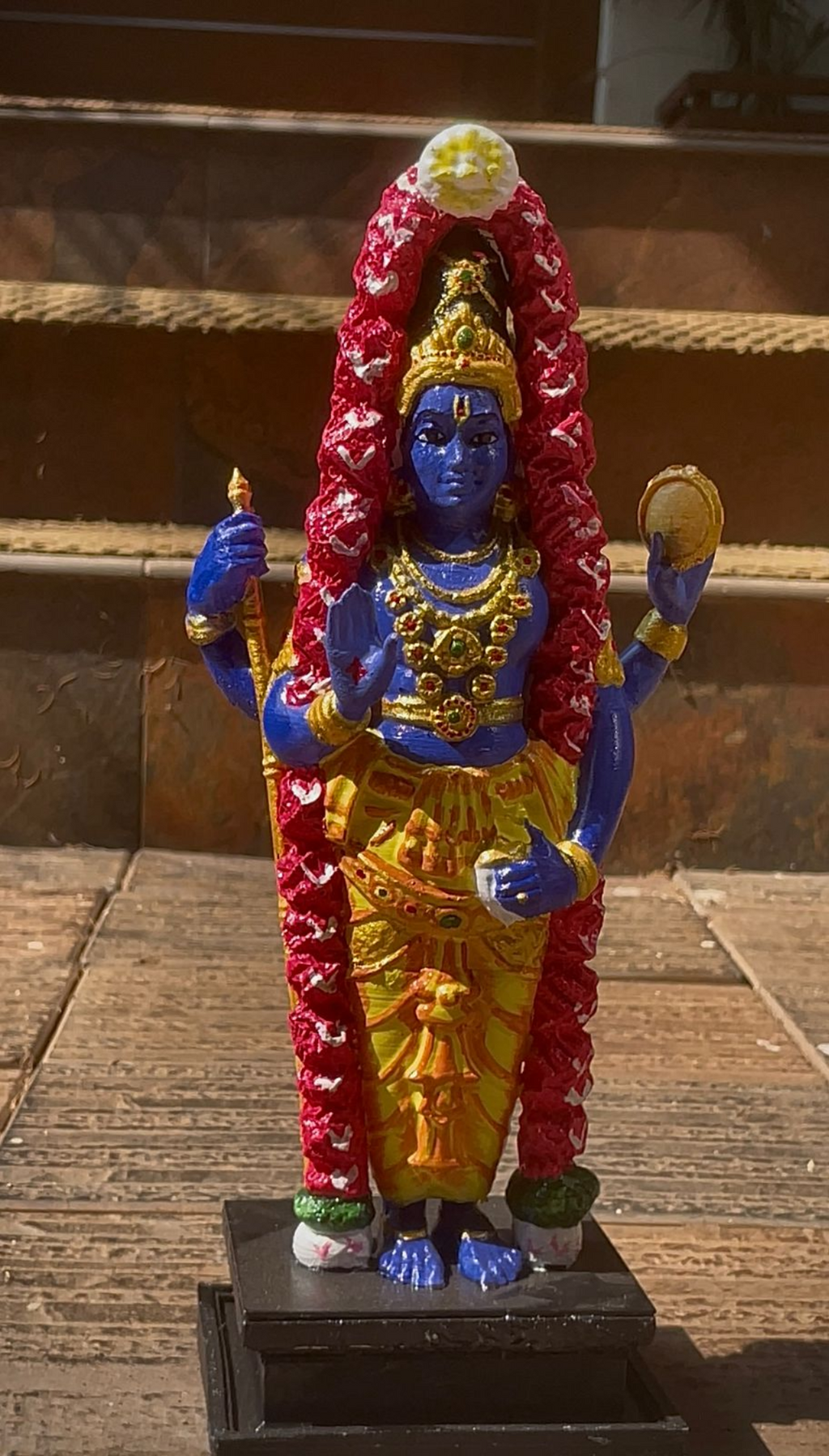 Koodalmanikyam Bharathaswami Idol side view – Nalambalam Bharathan 3D Printed Kerala Deity by FOFUS